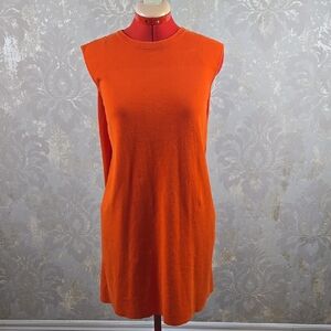Set Vibrant Orange Sleeveless Dress